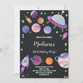 外部空間誕生日招待状 招待状 (正面)