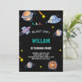 外部空間誕生日招待状 招待状 (スタンド正面)