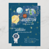 外部空間誕生日招待状 招待状 (正面/裏面)