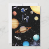 外部空間誕生日招待状 招待状 (裏面)