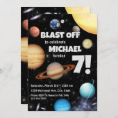 外部空間誕生日招待状 招待状 (正面/裏面)