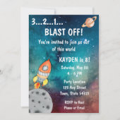 外部空間誕生日招待状 招待状 (正面)