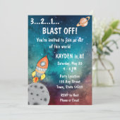 外部空間誕生日招待状 招待状 (スタンド正面)