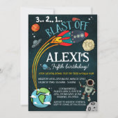 外部空間誕生日招待状 招待状 (正面)