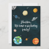 外部空間誕生日招待状 招待状 (裏面)