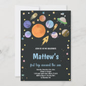 外部空間誕生日招待状 招待状 (正面)