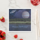 外部空間誕生日 スタンダードランチョンナプキン (インサイチュ)