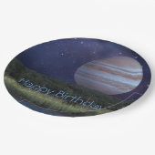 外部空間誕生日 ペーパープレート (アングル)