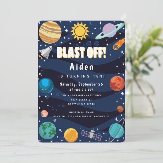 外部空間誕生日 招待状 (スタンド正面)