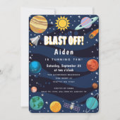 外部空間誕生日 招待状 (正面)