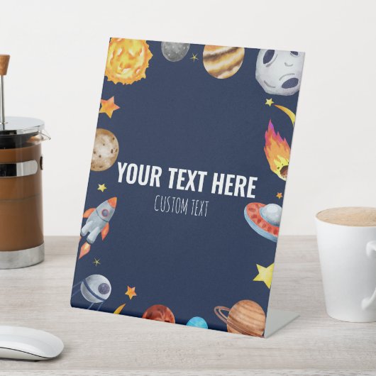 外部空間銀河系カスタム文字表パーティー記号 台座サイン (インサイチュ)