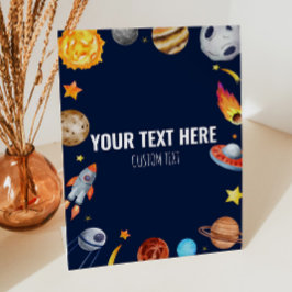 外部空間銀河系カスタム文字表パーティー記号 台座サイン