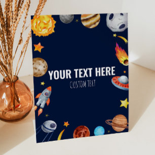 外部空間銀河系カスタム文字表パーティー記号 台座サイン