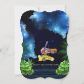 外部空間銀河系ブライダルシャワー 招待状 (裏面)