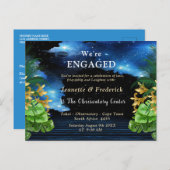 外部空間銀河系婚約 インビテーションポストカード (正面/裏面)