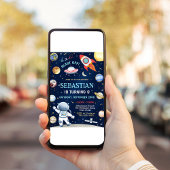 外部空間銀河系誕生日招待状 招待状