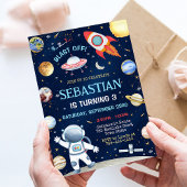 外部空間銀河系誕生日招待状 招待状