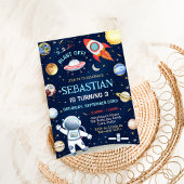 外部空間銀河系誕生日招待状 招待状