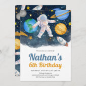 外部空間銀河系誕生日 招待状 (正面/裏面)