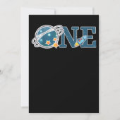 外部空間1年の古い誕生日グラフィック1番目の誕生日 セーブザデート (正面)