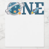 外部空間1年の古い誕生日グラフィック1番目の誕生日 ワインラベル (シングルラベル)