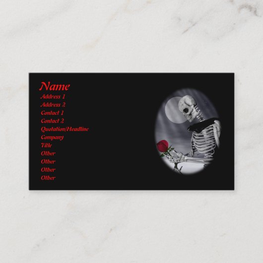 外部美しいプロファイルカード 名刺 (正面)