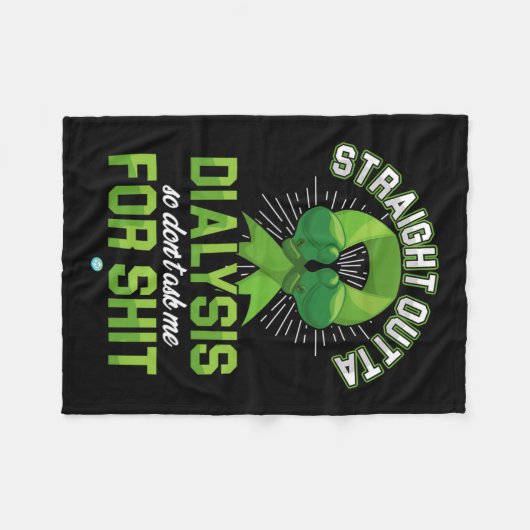 外部透析腎疾患患者おもしろいギフト1 フリースブランケット (正面(横))