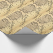 外銀のヴィンテージ地図（1862年） ラッピングペーパー (角)