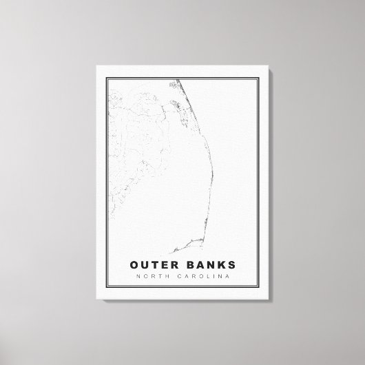 外銀の地図 キャンバスプリント (正面)