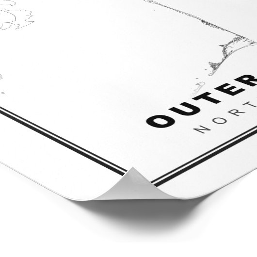 外銀の地図 ポスター (角)