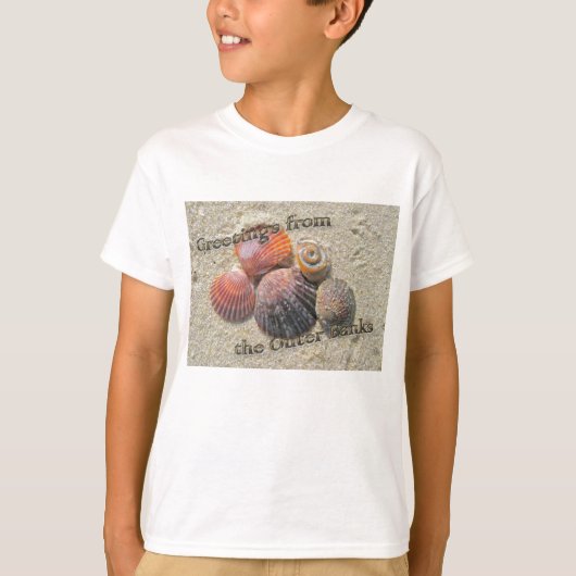 外銀の貝殻からの挨拶 Tシャツ (正面)
