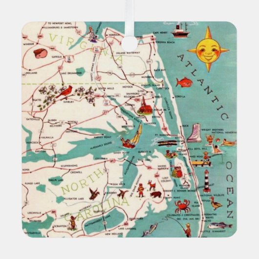 外銀ビーチ メタルオーナメント (正面)