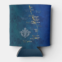 外銀航海の行の地図クーラーボックス