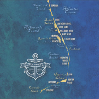外銀航海の行の地図 – ビニール製シール シール