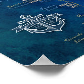 外銀航海の行の地図 ポスター (角)