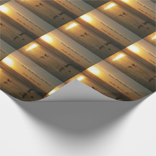 外銀行日の出: これらの銀行は24時間を開けます! ラッピングペーパー (角)