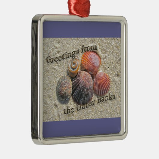 外銀行貝殻項目からの挨拶 メタルオーナメント (右)