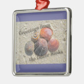 外銀行貝殻項目からの挨拶 メタルオーナメント (左)