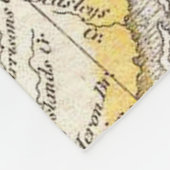 外銀行(1818年)のヴィンテージの地図 フリースブランケット (角)