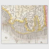 外銀行(1818年)のヴィンテージの地図 ラッピングペーパー (フラット)