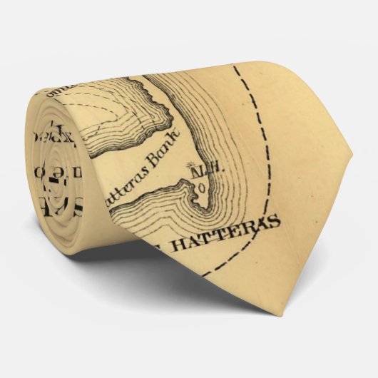 外銀行(1862年)のヴィンテージの地図 ネクタイ (ロール)