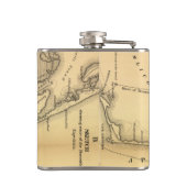 外銀行(1862年)のヴィンテージの地図 フラスク (裏面)