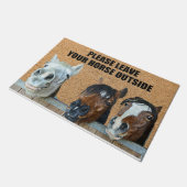 外離れの馬をお願いします ドアマット (アングル)