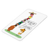 多おもしろいくの帽子をかぶったクマ マグネット (左側)