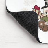 多くのおもしろいは雪が降ります マウスパッド (コーナー)