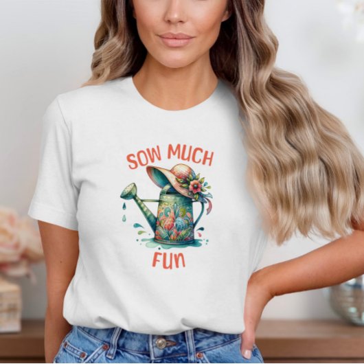 多くのおもしろいガーデニング白Tシャツを播種 Tシャツ