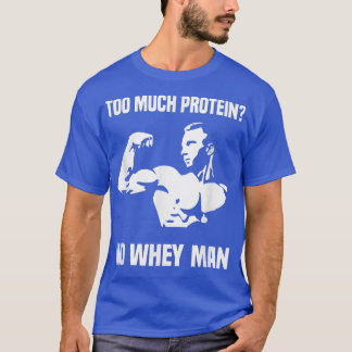 多くのおもしろいタンパク質にMens No Whey Manトレーニング Tシャツ