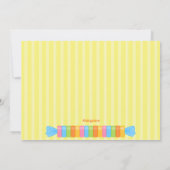 多くのおカラフル菓子子供の誕生日招待状 招待状 (裏面)