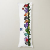 多くのかわいいドラゴンの体の枕 ボディピロー (正面縦)