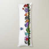 多くのかわいいドラゴンの体の枕 ボディピロー (裏面 (縦))